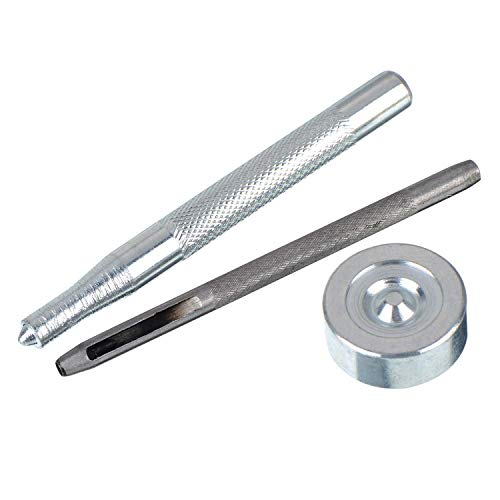 Trimming Shop 15 mm Druckknöpfe,Befestigungswerkzeug-Set mit Hohllochstanzer, 4-teiliges Druckknopfverschluss, kein Nähen, Handwerkzeug-Set zum Nähen, Lederhandwerk, Jacken,Taschen, Kleidungsreparatur Trimming Shop 15 mm Druckknöpfe,Befestigungswerkzeug-Set mit Hohllochstanzer, 4-teiliges Druckknopfverschluss, kein Nähen, Handwerkzeug-Set zum Nähen, Lederhandwerk, Jacken,Taschen, Kleidungsreparatur von Trimming Shop