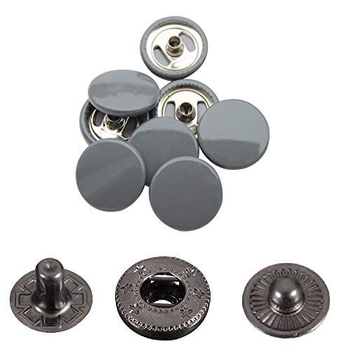 Trimming Shop 15 mm S-Feder-Druckknöpfe, 4-teilig, langlebig und leicht, Metall-Druckknöpfe für Jacken, Jeans, Lederhandwerk, Riemen und Nähprojekte, Kleidungsreparatur, grau, 10 Stück Trimming Shop 15 mm S-Feder-Druckknöpfe, 4-teilig, langlebig und leicht, Metall-Druckknöpfe für Jacken, Jeans, Lederhandwerk, Riemen und Nähprojekte, Kleidungsreparatur, grau, 10 Stück von Trimming Shop
