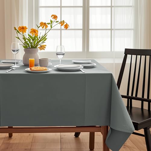 Trimming Shop 150 g/m² wasserabweisende Polyester-Tischdecke – rechteckiger Stoff, Tischdecke für Esstische, wasserabweisend, schmutzabweisend, für den Außenbereich, 132 x 178 cm, Grau Trimming Shop 150 g/m² wasserabweisende Polyester-Tischdecke – rechteckiger Stoff, Tischdecke für Esstische, wasserabweisend, schmutzabweisend, für den Außenbereich, 132 x 178 cm, Grau von Trimming Shop