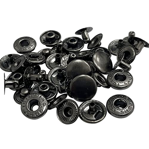 Trimming Shop 17 mm S-Feder-Druckknöpfe, 4-teilig, langlebig und leicht, Metall-Druckknöpfe, für Jacken, DIY-Lederhandwerk, Nähen von Kleidung, Geldbörsen, Rotguss schwarz, 10 Stück Trimming Shop 17 mm S-Feder-Druckknöpfe, 4-teilig, langlebig und leicht, Metall-Druckknöpfe, für Jacken, DIY-Lederhandwerk, Nähen von Kleidung, Geldbörsen, Rotguss schwarz, 10 Stück von Trimming Shop