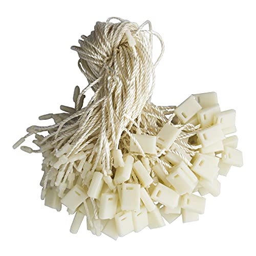 Trimming Shop 18 cm lang, 100 Stück, Elfenbeinfarbene Nylonschnur, zum Aufhängen von Etiketten, Kleidung, Schmuck, Gepäck und zur Sicherung von Produkten. Trimming Shop 18 cm lang, 100 Stück, Elfenbeinfarbene Nylonschnur, zum Aufhängen von Etiketten, Kleidung, Schmuck, Gepäck und zur Sicherung von Produkten. von Trimming Shop