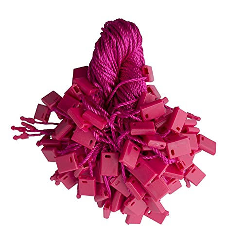Trimming Shop 18 cm lang, 100 Stück, rosa-rosa Nylonschnuranhänger mit Schnappverschluss für Etiketten, Kleidung, Schmuck, Gepäck und zur Sicherung von Produkten. Trimming Shop 18 cm lang, 100 Stück, rosa-rosa Nylonschnuranhänger mit Schnappverschluss für Etiketten, Kleidung, Schmuck, Gepäck und zur Sicherung von Produkten. von Trimming Shop