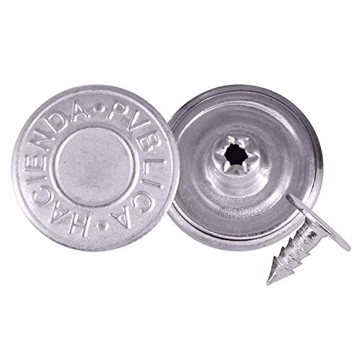 Trimming Shop 19 mm Ersatz-Jeansknöpfe, langlebig, kein Nähen, Knöpfe mit Niete auf der Rückseite, für Jeans, Denims, Jacken, Röcke, Silber, 10-teiliges Set Trimming Shop 19 mm Ersatz-Jeansknöpfe, langlebig, kein Nähen, Knöpfe mit Niete auf der Rückseite, für Jeans, Denims, Jacken, Röcke, Silber, 10-teiliges Set von Trimming Shop