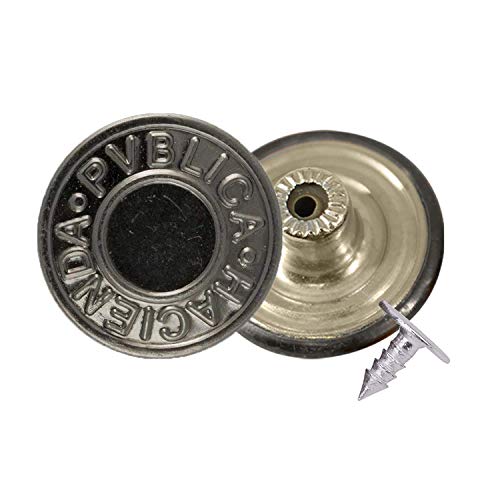 Trimming Shop 19 mm Ersatz-Jeansknöpfe, langlebiger Reißverschluß, kein Nähen, Niete für Jeans, Denims, Jacken, Röcke, Gunmetal, 10-teiliges Set Trimming Shop 19 mm Ersatz-Jeansknöpfe, langlebiger Reißverschluß, kein Nähen, Niete für Jeans, Denims, Jacken, Röcke, Gunmetal, 10-teiliges Set von Trimming Shop