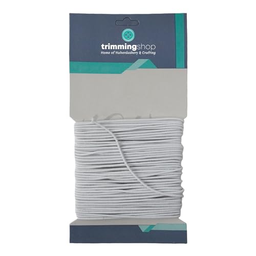 Trimming Shop 1mm elastischer Kordelfaden Perlenschnur, Nähgummiband für Heimwerker, Raffen, Schmuckherstellung, elastische Stretchschnur zum Basteln, Armbandherstellung, weiß, 10 Meter Trimming Shop 1mm elastischer Kordelfaden Perlenschnur, Nähgummiband für Heimwerker, Raffen, Schmuckherstellung, elastische Stretchschnur zum Basteln, Armbandherstellung, weiß, 10 Meter von Trimming Shop