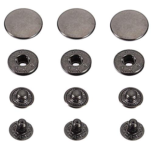 Trimming Shop 20 mm S-Federdruckknöpfe, 4-teilig, langlebig und leicht, Metall-Druckknöpfe für DIY-Lederwaren, Jacken, Reparatur-Kleidung, Geldbörsen, Gunmetal, 50 Stück Trimming Shop 20 mm S-Federdruckknöpfe, 4-teilig, langlebig und leicht, Metall-Druckknöpfe für DIY-Lederwaren, Jacken, Reparatur-Kleidung, Geldbörsen, Gunmetal, 50 Stück von Trimming Shop