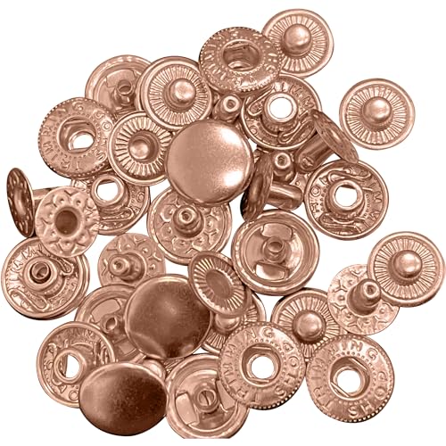 Trimming Shop 20 mm S-Federdruckknöpfe, 4-teilig, langlebig und leicht, Metall-Druckknöpfe für Jacken, DIY-Lederhandwerk, Nähen, Kleidung, Geldbörsen, Roségold, 20 Stück Trimming Shop 20 mm S-Federdruckknöpfe, 4-teilig, langlebig und leicht, Metall-Druckknöpfe für Jacken, DIY-Lederhandwerk, Nähen, Kleidung, Geldbörsen, Roségold, 20 Stück von Trimming Shop