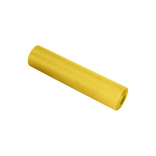 Trimming Shop 29 cm x 25 m Organza-Rolle Schnee durchscheinender Stoff – Glitzer-Tüllrolle für Weihnachtsstuhlschleifen Kleiderakzente Gelbgold Trimming Shop 29 cm x 25 m Organza-Rolle Schnee durchscheinender Stoff – Glitzer-Tüllrolle für Weihnachtsstuhlschleifen Kleiderakzente Gelbgold von Trimming Shop