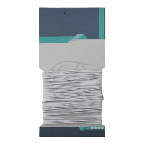 Trimming Shop 2mm Gummiband, rundes Gummiband zum Stricken, Gummiband zum Selbermachen, Basteln, Bund, Schmuckherstellung, elastische Spule für Kleidung, Hose, Weiß - 10 Meter Trimming Shop 2mm Gummiband, rundes Gummiband zum Stricken, Gummiband zum Selbermachen, Basteln, Bund, Schmuckherstellung, elastische Spule für Kleidung, Hose, Weiß - 10 Meter von Trimming Shop