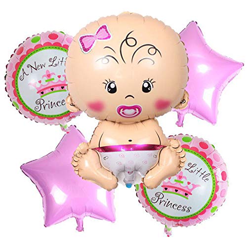 Trimming Shop 35,6 cm rosa Babyparty Folienballon für neugeborene Mädchen, Babytaufe, Taufparty, Dekoration, Feier von Trimming Shop