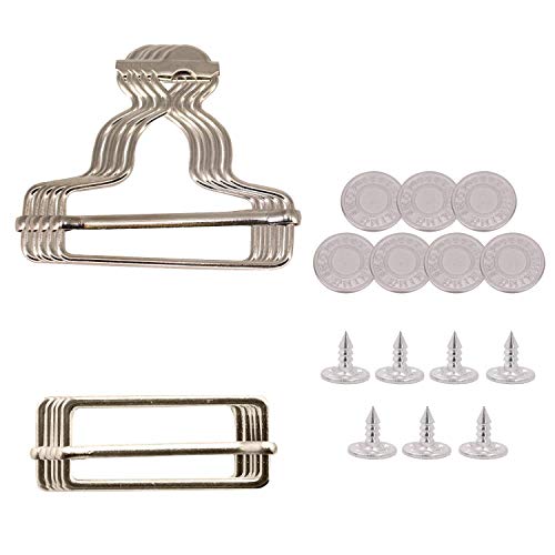 Trimming Shop 35mm Latzhosenschnallen mit rechteckigem Schieber Tri-Glide-Schnallen & Nähknöpfe für Hosenträger, Kinderoveralls, Träger, Overalls, Silber, 4 Stuck Trimming Shop 35mm Latzhosenschnallen mit rechteckigem Schieber Tri-Glide-Schnallen & Nähknöpfe für Hosenträger, Kinderoveralls, Träger, Overalls, Silber, 4 Stuck von Trimming Shop