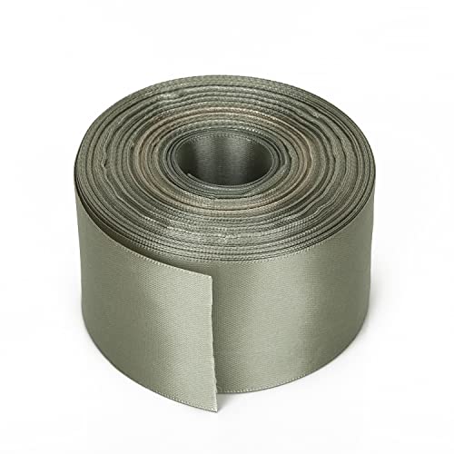 Trimming Shop 50mmx 25 Meter Beidseitig Satin Polyester Band Rollen für Stoff,DIY Kunst & Handarbeiten,Haar Schleifen,Weihnachten Geschenke Einpacken,Hochzeit & Heim Deko,Nähen Projekt,Salbeigrün von Trimming Shop
