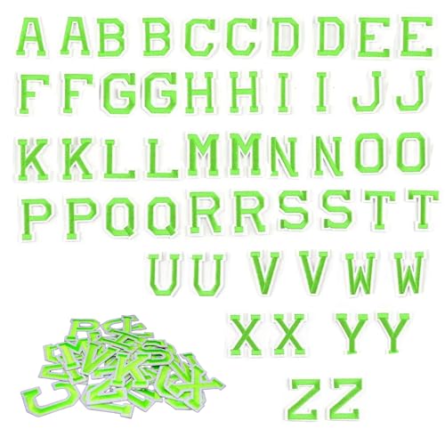 Trimming Shop 52 Stück hellgrüne Buchstaben zum Aufbügeln oder Aufnähen auf Buchstaben, 5,1 x 3,8 cm, Buchstaben A bis Z, Applikation für Kleidung, Jacken, Rucksäcke, Hüte, DIY, Kunst und Handwerk, Trimming Shop 52 Stück hellgrüne Buchstaben zum Aufbügeln oder Aufnähen auf Buchstaben, 5,1 x 3,8 cm, Buchstaben A bis Z, Applikation für Kleidung, Jacken, Rucksäcke, Hüte, DIY, Kunst und Handwerk, von Trimming Shop