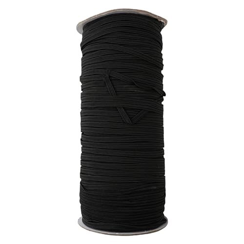 Trimming Shop 5mm Gummiband, Gummiband zum Nähen und Stricken, Flachgummiband für Heimwerker, Kleidung, Basteln, Gummiband für Bund, Schmuckherstellung, schwarzer Gummiband, 100 Meter Trimming Shop 5mm Gummiband, Gummiband zum Nähen und Stricken, Flachgummiband für Heimwerker, Kleidung, Basteln, Gummiband für Bund, Schmuckherstellung, schwarzer Gummiband, 100 Meter von Trimming Shop