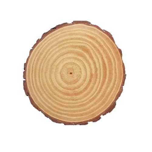 Trimming Shop 6-7 cm natürliche runde Holzscheiben ohne Loch für Handwerk und rustikale Hochzeitsdekoration: unfertige Holzscheiben, Kuchenplatten, Präsentationsständer, personalisierte Gravur von Trimming Shop