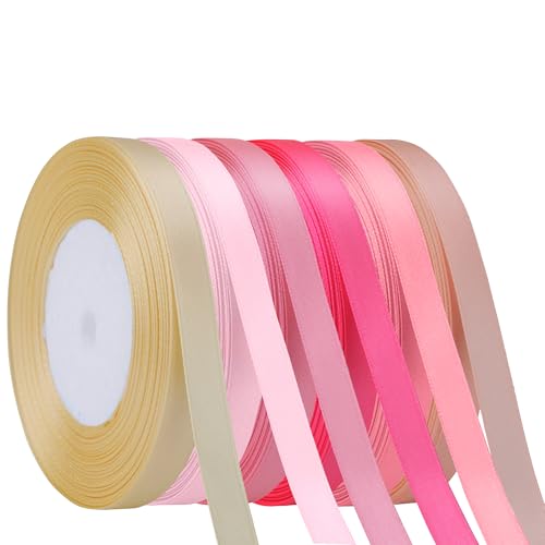 Trimming Shop 6 Rollen doppelseitiges Satinband, je 10 mm x 92 m, glänzende Bastelbänder zum Nähen, Basteln, Hochzeiten, Geschenkverpackungen, Schleifen, Blumenarrangements und Event-Dekorationen Trimming Shop 6 Rollen doppelseitiges Satinband, je 10 mm x 92 m, glänzende Bastelbänder zum Nähen, Basteln, Hochzeiten, Geschenkverpackungen, Schleifen, Blumenarrangements und Event-Dekorationen von Trimming Shop