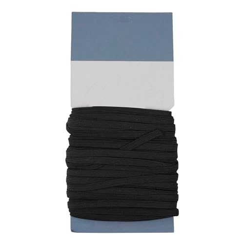 Trimming Shop 7mm breit, 10 Metres lang - schwarzes elastisches Band zum Nähen und Basteln, glatte Oberfläche, rundes Gummiband für Kleidung - dehnbare Kordel für Röcke und Hosenbund Trimming Shop 7mm breit, 10 Metres lang - schwarzes elastisches Band zum Nähen und Basteln, glatte Oberfläche, rundes Gummiband für Kleidung - dehnbare Kordel für Röcke und Hosenbund von Trimming Shop