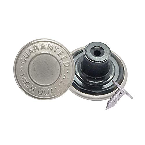 Trimming Shop 8 X Jean Nietenknöpfe 17mm Breit, Ersatz für Fehlende Knöpfe auf Jeans, Jacken, Kleidung - Silbern, 17mm Trimming Shop 8 X Jean Nietenknöpfe 17mm Breit, Ersatz für Fehlende Knöpfe auf Jeans, Jacken, Kleidung - Silbern, 17mm von Trimming Shop
