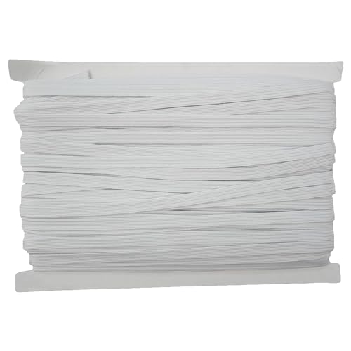 Trimming Shop 9mm breit, 10 Metres lang - weißes elastisches Band zum Nähen und Basteln - rundes Gummiband für Kleidung - dehnbare Kordel für Röcke und Hosenbund Trimming Shop 9mm breit, 10 Metres lang - weißes elastisches Band zum Nähen und Basteln - rundes Gummiband für Kleidung - dehnbare Kordel für Röcke und Hosenbund von Trimming Shop