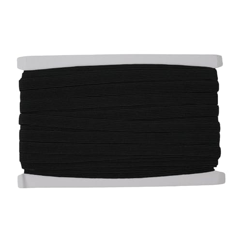 9 mm breit schwarz Elastic Band für Nähen und Handarbeiten – Spule von elastischen flach Band für Kleidung – dehnbar Schnur für Röcke und Hosen Gurtbänder, schwarz, 10 m von Trimming Shop