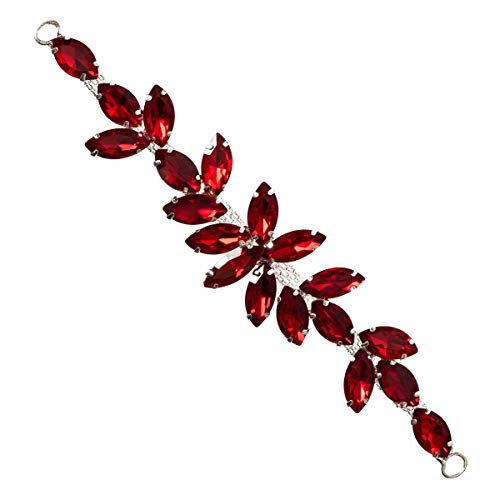 Trimming Shop Aufnäher mit rotem Kristall-Strass-Motiv, zum Aufnähen für Hochzeitskleid, Gürtel, Kopfbedeckung, Schuh, modisches Accessoire, dekorative Verzierung, 16 x 2,5 cm Trimming Shop Aufnäher mit rotem Kristall-Strass-Motiv, zum Aufnähen für Hochzeitskleid, Gürtel, Kopfbedeckung, Schuh, modisches Accessoire, dekorative Verzierung, 16 x 2,5 cm von Trimming Shop