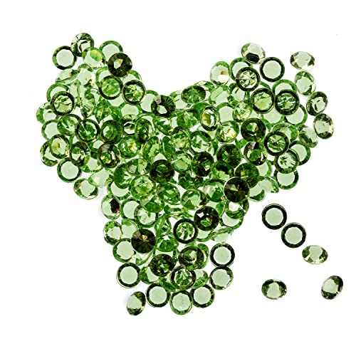 Trimming Shop Bling Diamant Hochzeit Tisch Streu Acryl Kristalle Strass Konfetti für Tisch Mittelstück Braut Party Geburtstagsparty Tisch Dekoration Vase Füller Perlen - Apfelgrün, 4.5mm von Trimming Shop