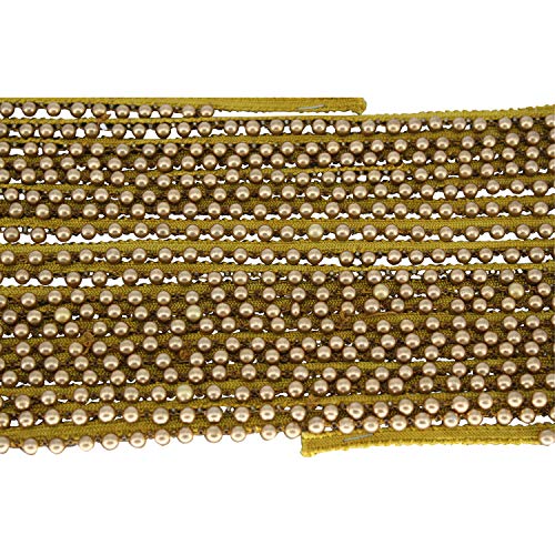 Trimming Shop Bronze-Perlenverzierung, Spitzenbesatz, Stickband, Vintage-Design, Nähapplikation, Band für Bastelarbeiten, Brautkleider, Designer-Partykleidung, 12 mm breit, 2 m Trimming Shop Bronze-Perlenverzierung, Spitzenbesatz, Stickband, Vintage-Design, Nähapplikation, Band für Bastelarbeiten, Brautkleider, Designer-Partykleidung, 12 mm breit, 2 m von Trimming Shop