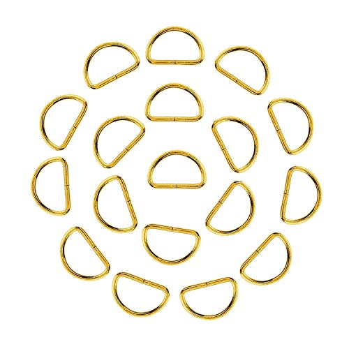 Trimming Shop D-Ring-Verschlüsse aus nicht geschweißtem Metall, strapazierfähig, für Handtasche, Rucksack, Gurtband, Geldbörse, Hundehalsbänder, Gürtel, Heimwerkerzubehör, 25 mm, Gold, 10 Stück Trimming Shop D-Ring-Verschlüsse aus nicht geschweißtem Metall, strapazierfähig, für Handtasche, Rucksack, Gurtband, Geldbörse, Hundehalsbänder, Gürtel, Heimwerkerzubehör, 25 mm, Gold, 10 Stück von Trimming Shop