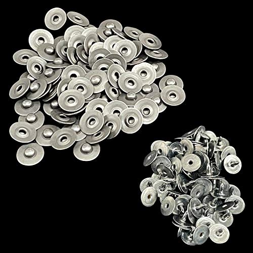 Trimming Shop Denim-Nieten, Jeans, dekorative Messinghut-Nieten, Ersatz-Reparatur für Mode-Accessoires, Kleidung, Lederwaren-Dekorationen, 7 mm, Silber, 100 Stück Trimming Shop Denim-Nieten, Jeans, dekorative Messinghut-Nieten, Ersatz-Reparatur für Mode-Accessoires, Kleidung, Lederwaren-Dekorationen, 7 mm, Silber, 100 Stück von Trimming Shop