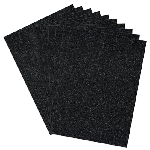 Trimming Shop Doppelseitiger A4 schwarzer Glitzer-Karton, fusselfrei, 368 g/m², glänzende Glitzer-Kartonbögen für Bastelprojekte, Kartenherstellung, Scrapbook-Dekoration, glitzerndes Bastelzubehör (10 Trimming Shop Doppelseitiger A4 schwarzer Glitzer-Karton, fusselfrei, 368 g/m², glänzende Glitzer-Kartonbögen für Bastelprojekte, Kartenherstellung, Scrapbook-Dekoration, glitzerndes Bastelzubehör (10 von Trimming Shop