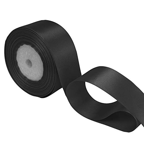 Trimming Shop Doppelseitiges Band, 25 mm x 25 Meter, Schwarze Bandrolle, satiniertes Polyestergewebe, einfarbiges Band zum Verpacken von Geschenken, für Bastelprojekte, zum Basteln von Bögen Trimming Shop Doppelseitiges Band, 25 mm x 25 Meter, Schwarze Bandrolle, satiniertes Polyestergewebe, einfarbiges Band zum Verpacken von Geschenken, für Bastelprojekte, zum Basteln von Bögen von Trimming Shop