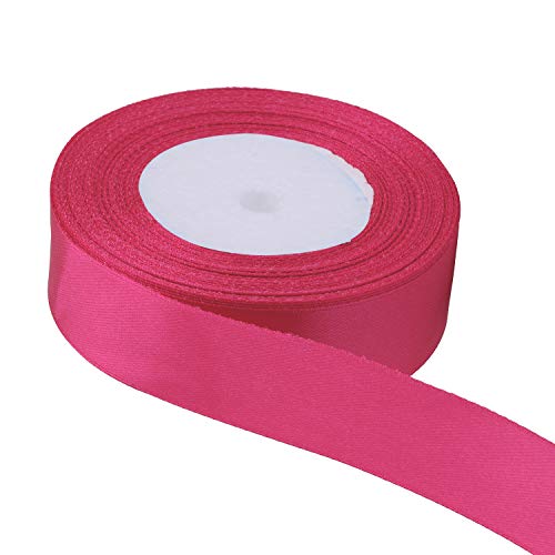 Trimming Shop Doppelseitiges Satinband aus Polyester, 25 mm x 25 m, für Stoff, Bastelarbeiten, Schleifen, Geschenkverpackungen, Hochzeits- und Heimdekorationen, Hot Pink Trimming Shop Doppelseitiges Satinband aus Polyester, 25 mm x 25 m, für Stoff, Bastelarbeiten, Schleifen, Geschenkverpackungen, Hochzeits- und Heimdekorationen, Hot Pink von Trimming Shop