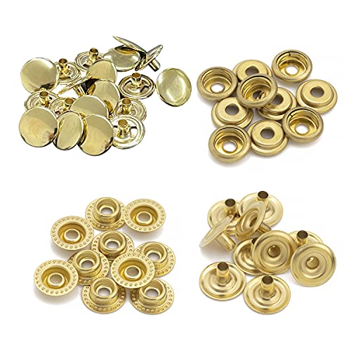 Trimming Shop Druckknöpfe, 20 mm, 4-teilig, langlebig und leicht, Metallknöpfe für Heimwerker, Lederwaren, Jacken, Reparatur-Kleidung, Geldbörsen, Gold, 50 Stück Trimming Shop Druckknöpfe, 20 mm, 4-teilig, langlebig und leicht, Metallknöpfe für Heimwerker, Lederwaren, Jacken, Reparatur-Kleidung, Geldbörsen, Gold, 50 Stück von Trimming Shop
