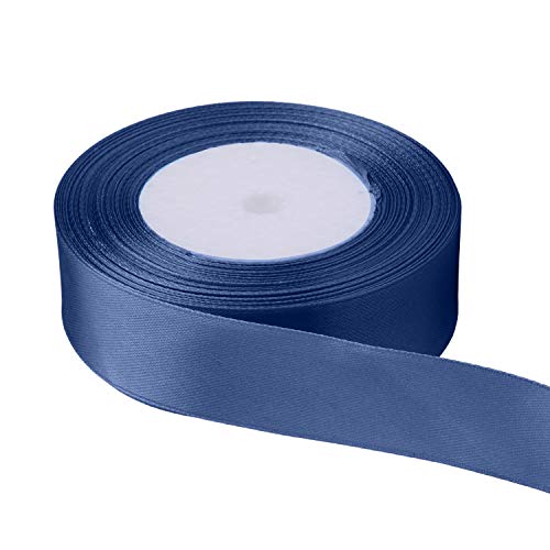 Trimming Shop Dunkelblaues, vollständiges Band, 25 mm x 25 m, doppelseitiges Satin, bunt, 100% Polyester, zum Verpacken, Dekorieren, Basteln und Basteln, maschinenwaschbar Trimming Shop Dunkelblaues, vollständiges Band, 25 mm x 25 m, doppelseitiges Satin, bunt, 100% Polyester, zum Verpacken, Dekorieren, Basteln und Basteln, maschinenwaschbar von Trimming Shop