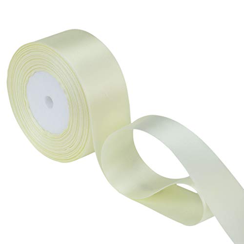 Trimming Shop Elfenbeinfarbenes Vollband, 25 mm x 25 m, doppelseitiges Satin, bunt, 100% Polyester, zum Verpacken, Dekorieren, Basteln und Basteln, maschinenwaschbar Trimming Shop Elfenbeinfarbenes Vollband, 25 mm x 25 m, doppelseitiges Satin, bunt, 100% Polyester, zum Verpacken, Dekorieren, Basteln und Basteln, maschinenwaschbar von Trimming Shop