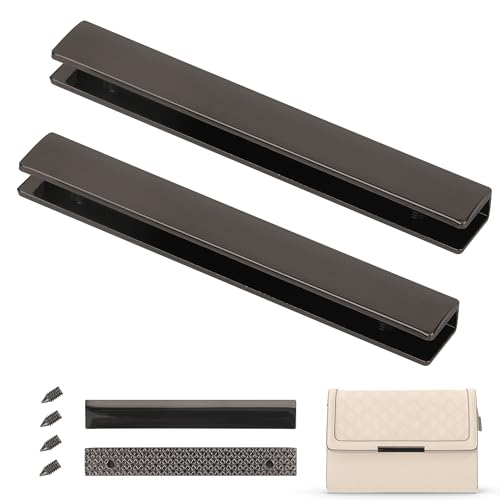 Trimming Shop Endklammern, Kantenverschlussklammern, Taschenkantenplatte für Ledertaschengurte, Taschenklappe Kantenschutz Trim für Handtaschen, Geldbörsen, Clutches & Lederwaren Hardware - Gunmetal Trimming Shop Endklammern, Kantenverschlussklammern, Taschenkantenplatte für Ledertaschengurte, Taschenklappe Kantenschutz Trim für Handtaschen, Geldbörsen, Clutches & Lederwaren Hardware - Gunmetal von Trimming Shop