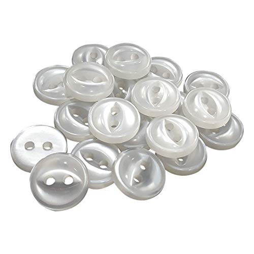 Trimming Shop Fischaugen-Knöpfe aus Kunstharz, rund, 2 Löcher, Farben für Kleidung, Stoff, Stricken, modisches Design, 11 mm, elfenbeinfarben, 10 Stück, Kunstharz, elfenbeinfarben Trimming Shop Fischaugen-Knöpfe aus Kunstharz, rund, 2 Löcher, Farben für Kleidung, Stoff, Stricken, modisches Design, 11 mm, elfenbeinfarben, 10 Stück, Kunstharz, elfenbeinfarben von Trimming Shop