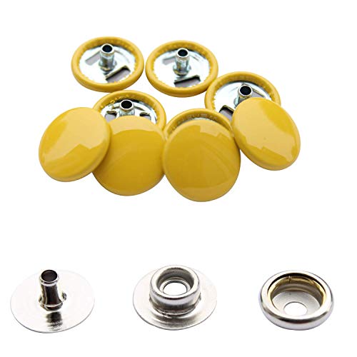 Trimming Shop Gelbe 15 mm Druckknöpfe, 4-teilig, langlebig und leicht, Metall-Druckknöpfe für Jacken, Jeans, Lederhandwerk, Gurte und Nähprojekte, Kleidungsreparatur, 50 Stück Trimming Shop Gelbe 15 mm Druckknöpfe, 4-teilig, langlebig und leicht, Metall-Druckknöpfe für Jacken, Jeans, Lederhandwerk, Gurte und Nähprojekte, Kleidungsreparatur, 50 Stück von Trimming Shop