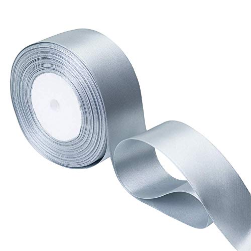 Trimming Shop Geschenkband, volle Rolle, 25 mm x 25 m, doppelseitiges Satinband, bunt, 100% Polyester, zum Verpacken, Dekorieren, Basteln und Basteln, maschinenwaschbar, silberfarben Trimming Shop Geschenkband, volle Rolle, 25 mm x 25 m, doppelseitiges Satinband, bunt, 100% Polyester, zum Verpacken, Dekorieren, Basteln und Basteln, maschinenwaschbar, silberfarben von Trimming Shop