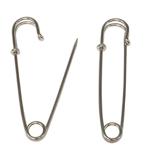 Trimming Shop Große Sicherheitsnadeln aus Edelstahl, XL, Sicherheitsnadeln, stark, strapazierfähig, für Handwerk, Wäschesack, Decken, Vorhänge, Schmuck, Kostüm, 50 mm, 2 Stück Trimming Shop Große Sicherheitsnadeln aus Edelstahl, XL, Sicherheitsnadeln, stark, strapazierfähig, für Handwerk, Wäschesack, Decken, Vorhänge, Schmuck, Kostüm, 50 mm, 2 Stück von Trimming Shop