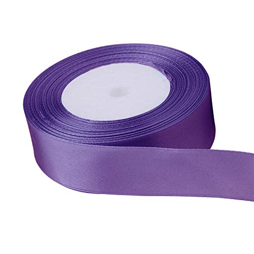 Trimming Shop Grünes Vollrollband — doppelseitig satiniert hell gefärbt — 100% Polyester — für Geschenkverpackungen, Dekorieren - maschinenwaschbar, 25mm x 25 Metres, Violett Trimming Shop Grünes Vollrollband — doppelseitig satiniert hell gefärbt — 100% Polyester — für Geschenkverpackungen, Dekorieren - maschinenwaschbar, 25mm x 25 Metres, Violett von Trimming Shop