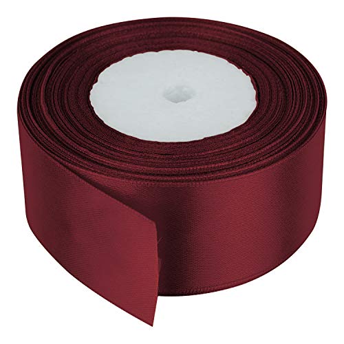 Trimming Shop Grünes Vollrollband — doppelseitig satiniert hell gefärbt — 100% Polyester — für Geschenkverpackungen, Dekorieren - maschinenwaschbar, 40mm x 25 Metres, Burgund Trimming Shop Grünes Vollrollband — doppelseitig satiniert hell gefärbt — 100% Polyester — für Geschenkverpackungen, Dekorieren - maschinenwaschbar, 40mm x 25 Metres, Burgund von Trimming Shop