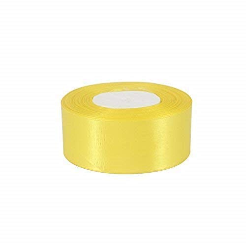 Trimming Shop Grünes Vollrollband — doppelseitig satiniert hell gefärbt — 100% Polyester — für Geschenkverpackungen, Dekorieren - maschinenwaschbar, 40mm x 25 Metres, Gelb Trimming Shop Grünes Vollrollband — doppelseitig satiniert hell gefärbt — 100% Polyester — für Geschenkverpackungen, Dekorieren - maschinenwaschbar, 40mm x 25 Metres, Gelb von Trimming Shop