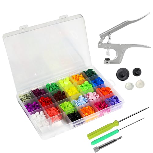 Trimming Shop KAM Druckknopf-Zange T3 Kunststoff Druckknöpfe Starterset ohne Nähen Werkzeug Knöpfe für Kinder Kleidung Stoff Windeln Lätzchen 220 Stück (22 Trimming Shop KAM Druckknopf-Zange T3 Kunststoff Druckknöpfe Starterset ohne Nähen Werkzeug Knöpfe für Kinder Kleidung Stoff Windeln Lätzchen 220 Stück (22 von Trimming Shop