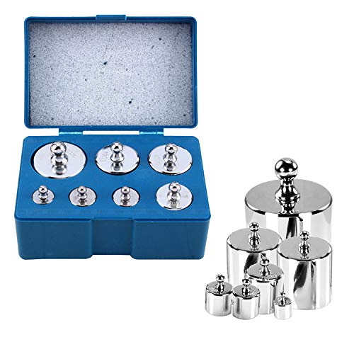 Trimming Shop Kalibrierung Gewicht Set, Präzisionsstahl Kalibrierung Gram-Skala mit Behälter für Digital- und Taschenwaage, Küche & Schmuck, Labor-Silber, 7 Stück, 500g Trimming Shop Kalibrierung Gewicht Set, Präzisionsstahl Kalibrierung Gram-Skala mit Behälter für Digital- und Taschenwaage, Küche & Schmuck, Labor-Silber, 7 Stück, 500g von Trimming Shop