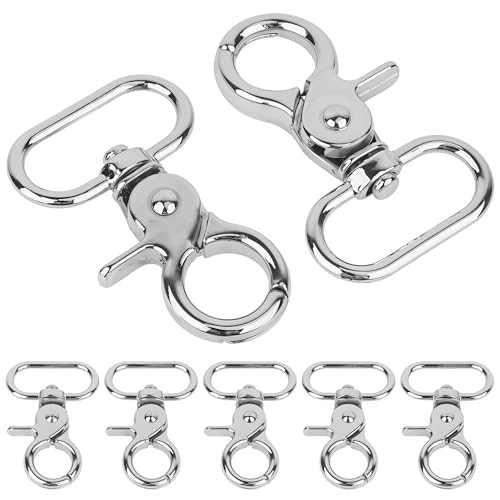 Trimming Shop Karabinerhaken mit Drehgelenk, 25 mm, Karabinerhaken für selbstgemachte Taschen, Schlüsselanhänger, Schlüsselbänder, Haustierleinen, Handwerk & Schmuck, starkes Metall mit 360° Trimming Shop Karabinerhaken mit Drehgelenk, 25 mm, Karabinerhaken für selbstgemachte Taschen, Schlüsselanhänger, Schlüsselbänder, Haustierleinen, Handwerk & Schmuck, starkes Metall mit 360° von Trimming Shop