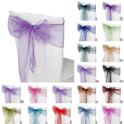 Trimming Shop Lila Organza Schärpen Stuhlbezug Fuller Schleife Band für Hochzeit,Bankett,Geburtstag,Ereignis Dekoration,17cm x 280cm, 50pcs Trimming Shop Lila Organza Schärpen Stuhlbezug Fuller Schleife Band für Hochzeit,Bankett,Geburtstag,Ereignis Dekoration,17cm x 280cm, 50pcs von Trimming Shop