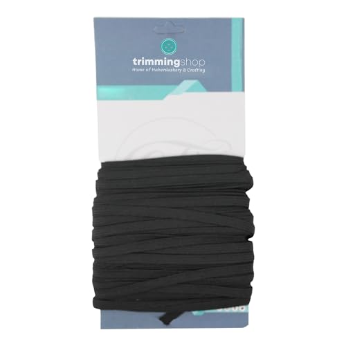 Trimming Shop M X Schwarz & Weiß - 7mm Breit Flach Gewebt Elastisch Band Zum Nähen, Stricken, Hosenbund Und Kunst & Basteln Schwarz, 25 Metres Trimming Shop M X Schwarz & Weiß - 7mm Breit Flach Gewebt Elastisch Band Zum Nähen, Stricken, Hosenbund Und Kunst & Basteln Schwarz, 25 Metres von Trimming Shop