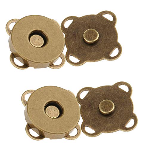 Trimming Shop Magnetisch Snap Verbindungen Metall Klemmen Nähen Zubehör Für DIY Bekleidung, Handarbeiten, Geldbörsen, Leder Mantel, Jacke Handtasche Machen - Bronze (18mm), 18mm von Trimming Shop