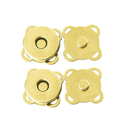 Trimming Shop Magnetisch Snap Verbindungen Metall Klemmen Nähen Zubehör Für DIY Bekleidung, Handarbeiten, Geldbörsen, Leder Mantel, Jacke Handtasche Machen - Hell Gold (18mm), 18mm von Trimming Shop